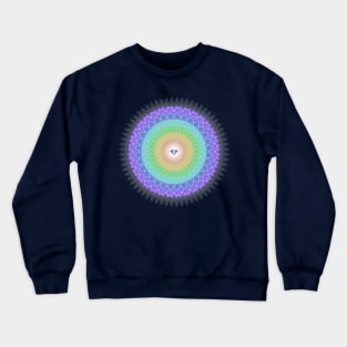 Rainbow Diamond Light - 2 - On the Back of Crewneck Sweatshirt